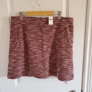 NWT GAP red tweet mini skirt size 16